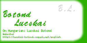 botond lucskai business card